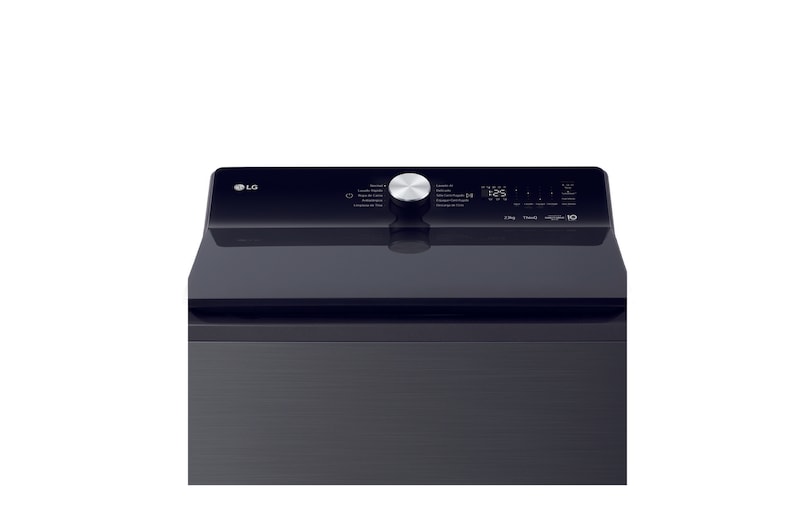 Lavadora de 23kg con AI DD™, Ciclo PetCare, ThinQ™, Lavado a Vapor y Tina de Acero Inoxidable, Platinum Black